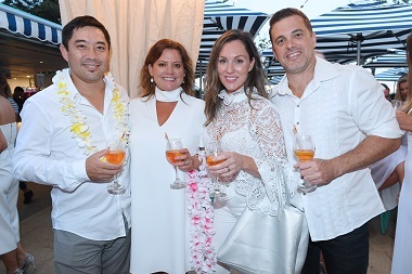 Marcus & Sarah Chang with Yvette and Ben Wyeth at Bay Soiree 2017