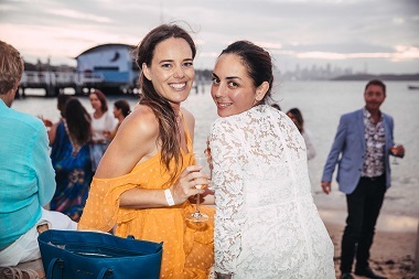 Bay Soiree 2020 Photo of two guests posing at the beach