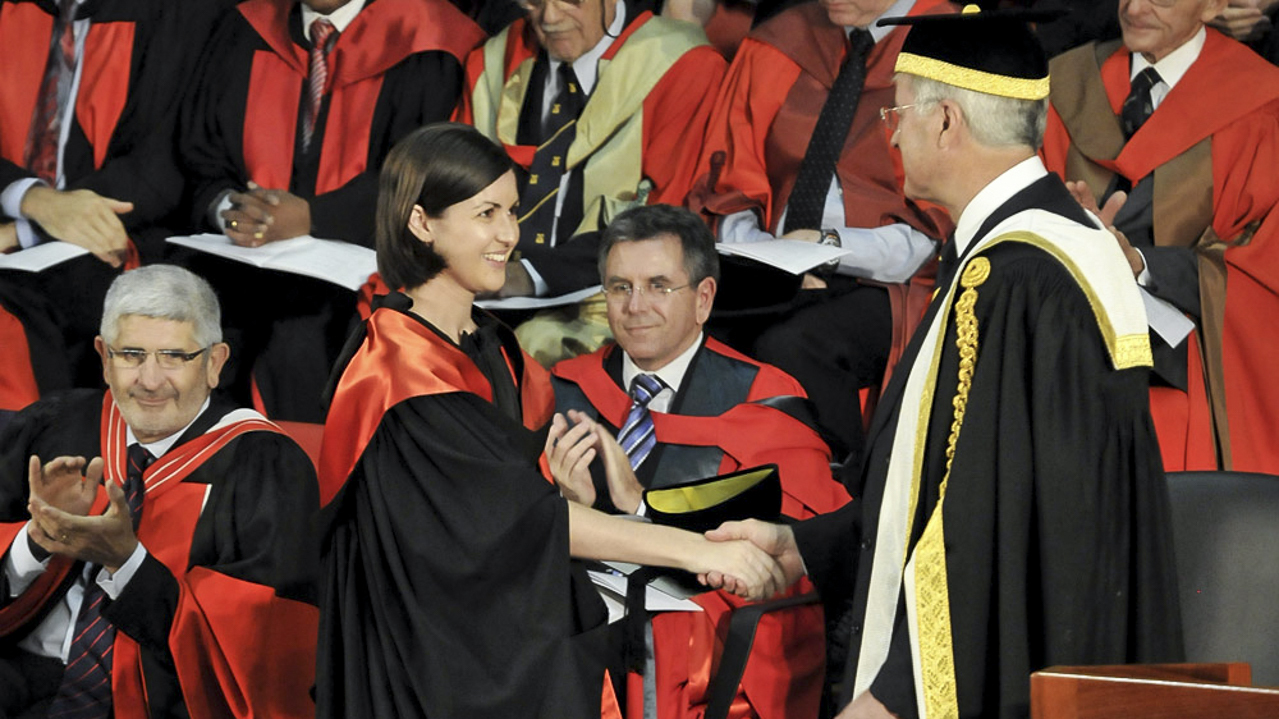 Dr Helena Viola at her graduation ceremony