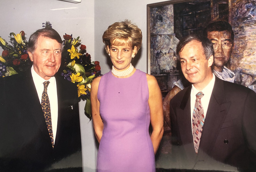 Princess Diana, The Hon Neville Wran and Prof Bob Graham 