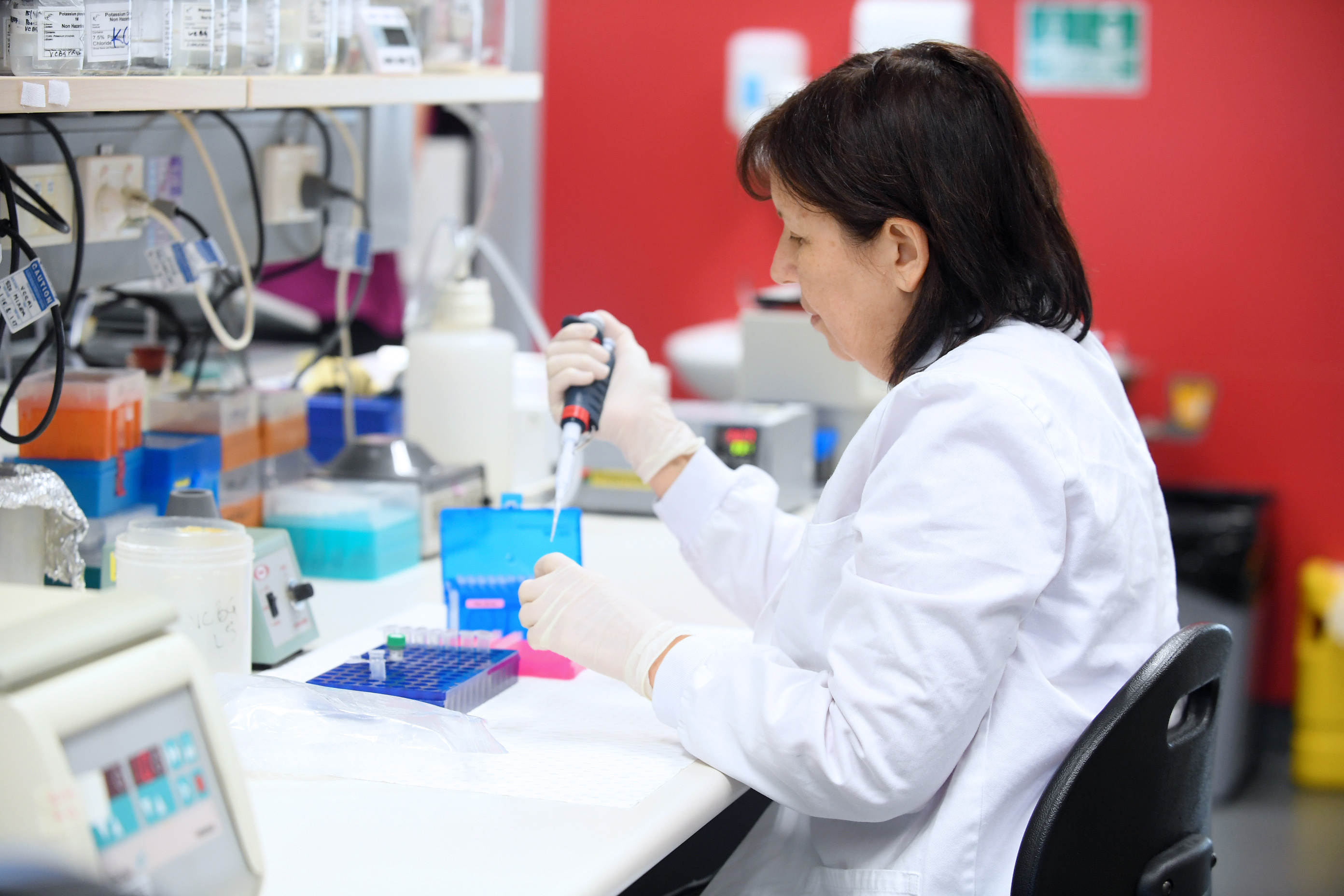 Female scientist doing research in a laboratory